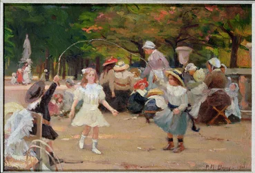 Niños en los jardines de las Tullerías