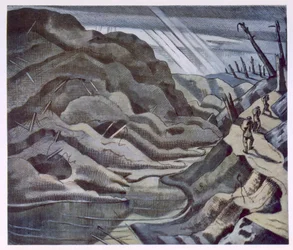 Landscape, Year of Our Lord 1917, de British Artists at the Front, Continuation of The Western Front, Part Three, Paul Nash