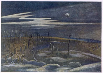 Meadow with Copse, de British Artists at the Front, Continuation of The Western Front, Part Three, Paul Nash