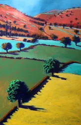 Avanzando la primavera, 2022 (acrílico sobre tabla)
