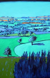 Paisaje azul