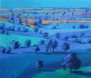 Pintura azul (detalle)