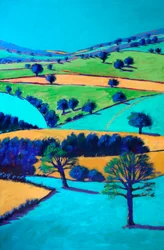 Cotswold Valley, 2024 (acrílico sobre tabla)