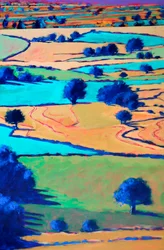 Granja, 2024 (acrílico sobre tabla)