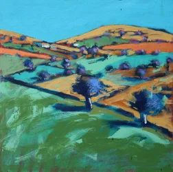 Granja Cornualles, 2021 (acrílico sobre tabla)