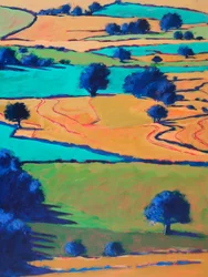 Granja Ledbury, 2024 (acrílico sobre tabla)