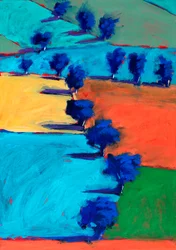 From The Ridge, 2024 (acrílico sobre tabla)