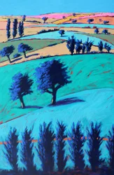 In The Valley #1, 2022 (acrílico sobre tabla)