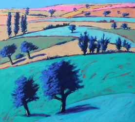 In The Valley #2, 2022 (acrílico sobre tabla)