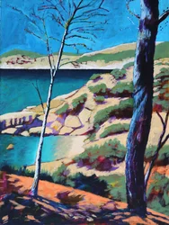 Peguera II, 2021 (acrílico sobre tabla)