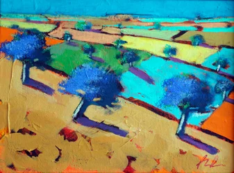 Ridge, 2024 (acrílico sobre tabla)