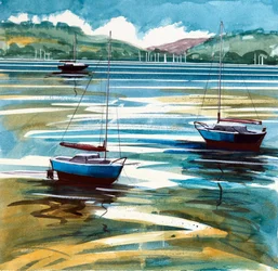 Estuario del río, 2024 (acuarela sobre papel)
