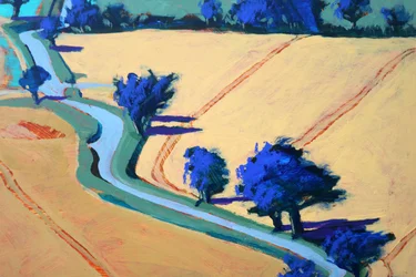 Rural Lane #2, 2022 (acrílico sobre tabla)