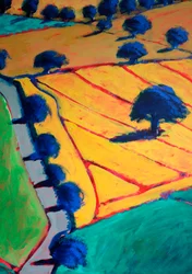 Hacia Upton #3 (detalle), 2024 (acrílico sobre tabla)