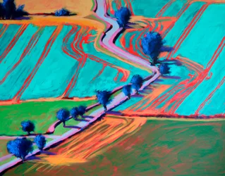 Towards Welland #4 (detalle),2024 (acrílico sobre tabla)