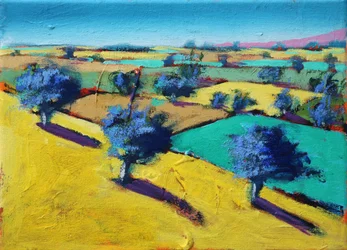 Yellow Hill, 2021 (acrílico sobre lienzo)