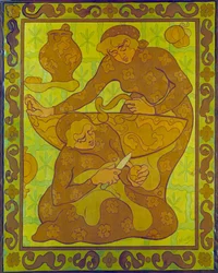 Peladores de manzanas Tapiz de Paul Ranson