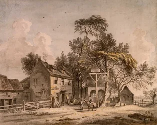Una casa pública por Paul Sandby, RA