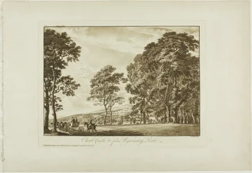 Castillo de Chirk y c. desde el Parque Wynnstay