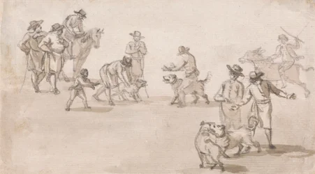 Grupo de Figuras: Una pelea de perros