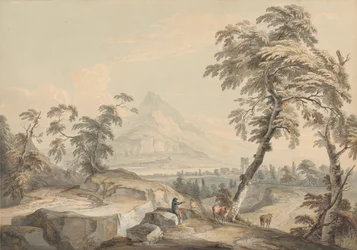Paisaje italianizante con viajeros, nº 1