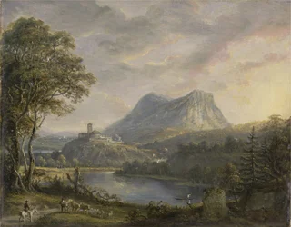 Paisaje con un lago