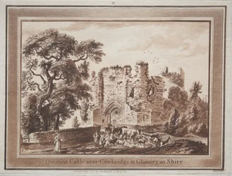 Doce vistas en Gales del Sur: Castillo de St. Quintins cerca de Cowbridge en Glamorganshire, 1775