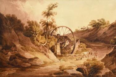 Great Wheel, Broseley Shropshire, c1803 (acuarela sobre papel)