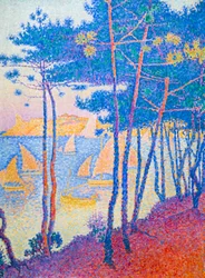 Veleros y pinos, c. 1896 (óleo sobre lienzo)
