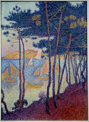Velas y pinos Pintura de Paul Signac (1863-1935) 1896 Colección privada