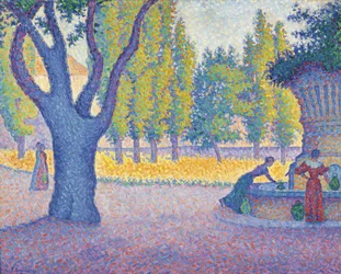 Saint-Tropez, fuente de las Lices, 1895