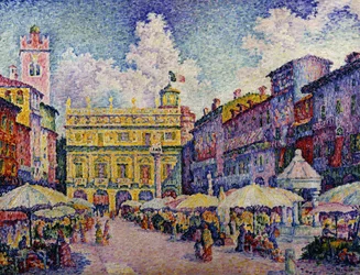 El mercado de hierbas, Verona