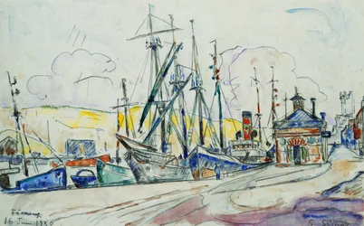 El puerto en Fecamp, 1930