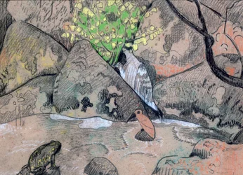 Paisaje con un pájaro y un sapo, c. 1883-1927
