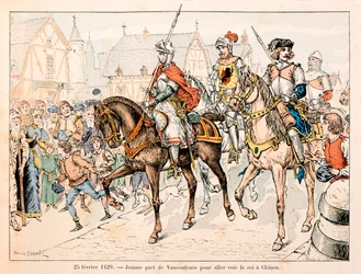 Ilustración tomada del libro “Juana de Arco” de Théodore Cahu e ilustrada por Paul De Sémant (1855-1915): El 25 de febrero