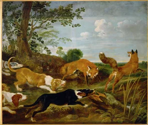 Caza del zorro, antes de 1635
