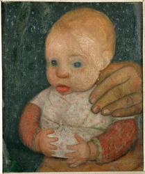 Bebé y mano materna