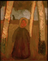 Niño bajo abedules