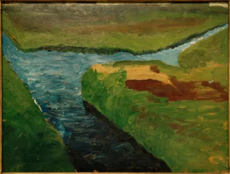 Zanja en el páramo pantanoso