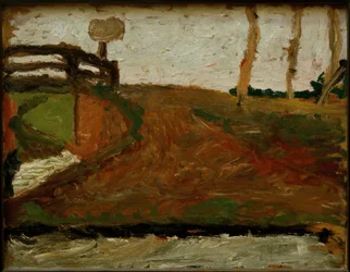 Paisaje de páramo pantanoso con puente