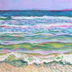 Olas de colores del océano