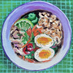 Cuenco de ramen de colores