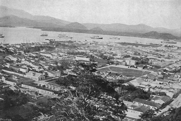 Vista general de Santos, 1895