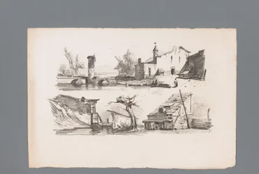 Dos caras en las casas Principios de los paisajes (título de la serie) Principios de paysages (título de la serie)