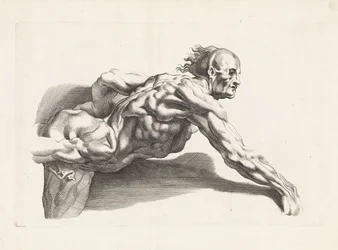 Estudio anatómico del hombre inclinado El libro de dibujo de Peter Paul Rubens (título de la serie)
