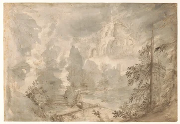 Paisaje de montaña con ruinas
Paisaje del sur de Alemania con ruinas