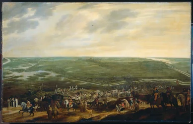 La guarnición española derrotada dejando s-Hertogenbosch, 17 de septiembre de 1629