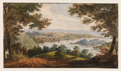 Washington y Georgetown desde la carretera de Alexandria