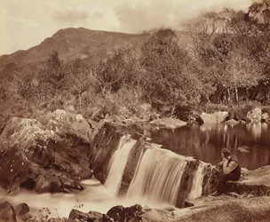 Cascada, Condado de Wicklow,c. 1870 (foto)