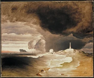 Faro en la costa noruega